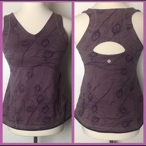 Lululemon Sz8 Peacock Feather Pattern RacerbackTop